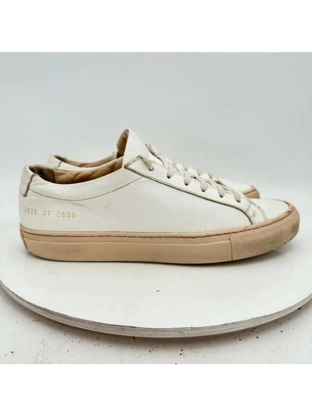 Woman By Common Projects Achilles Women Size EU 37 US 5.5 White Leather Shoes